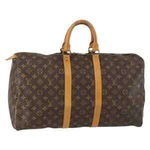 LOUIS VUITTON Monogram Keepall 50 Boston Bag M41426 LV Auth am10369